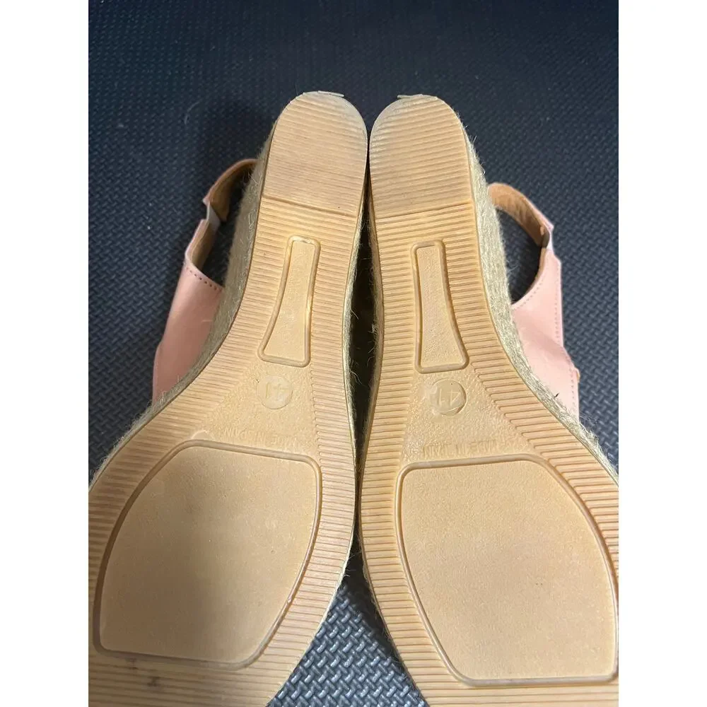 Anthropologie Naguisa Ruca Wedge Espadrilles Sandal Leather Womens Size 41 US 11